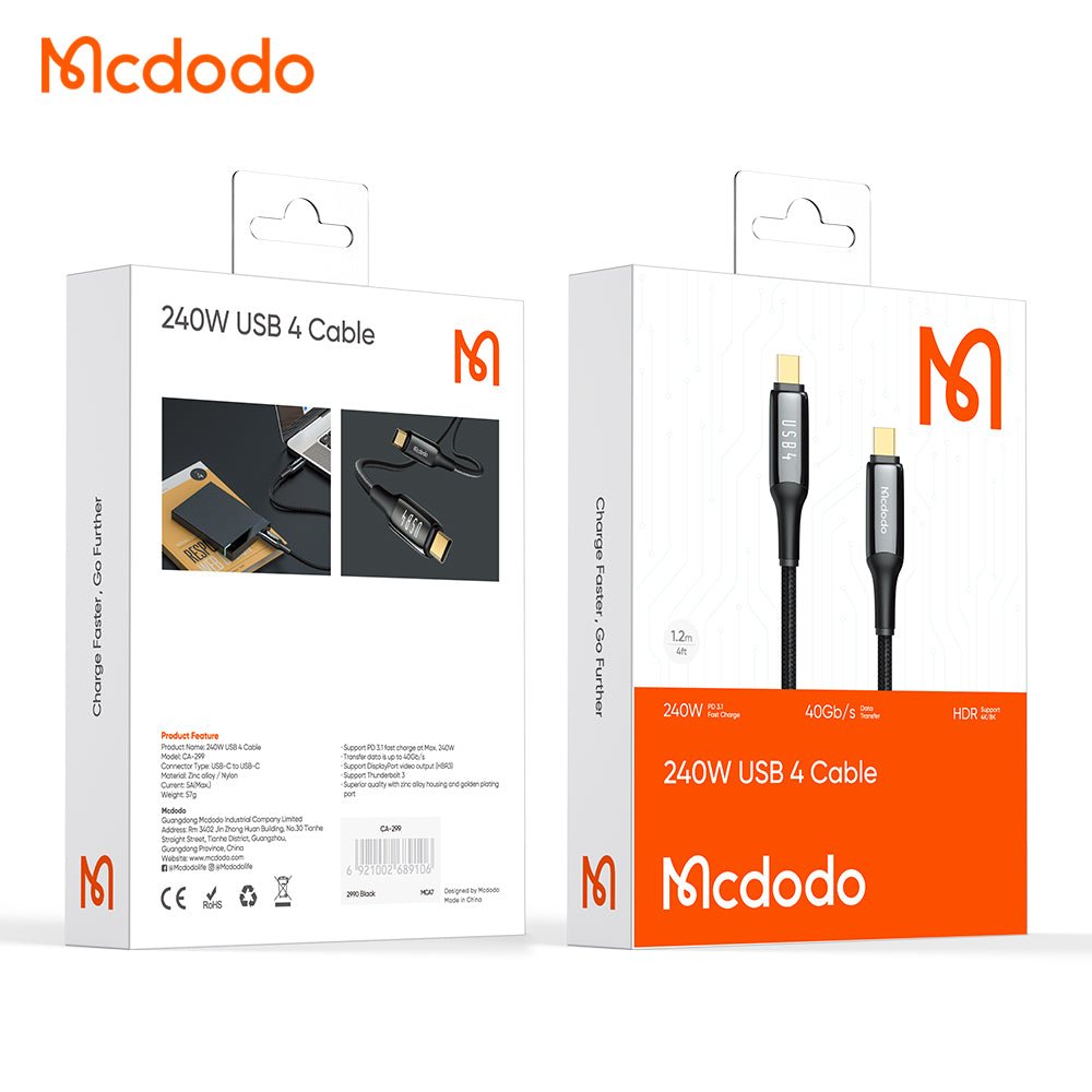 Mcdodo 240w USB4 Thunderbolt 4 USB-C Cable