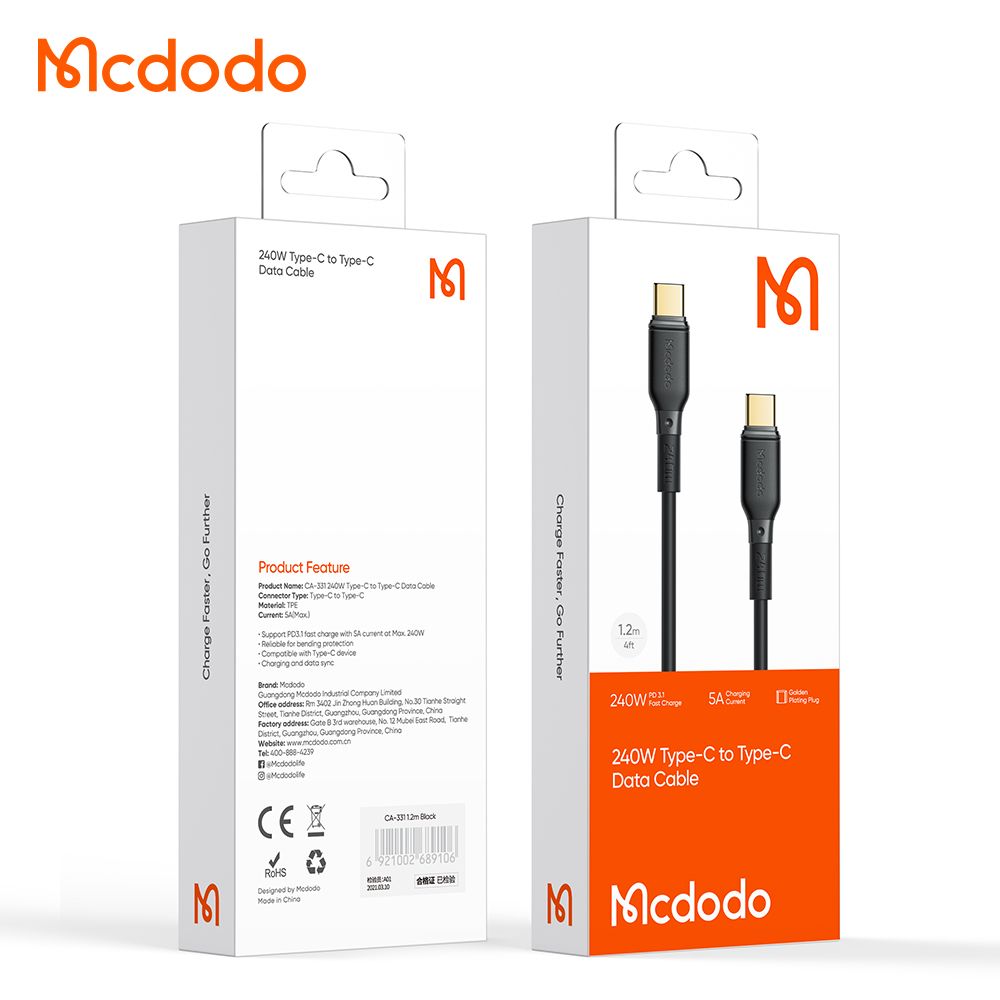 Mcdodo 240w PD3.1 Silicone Series