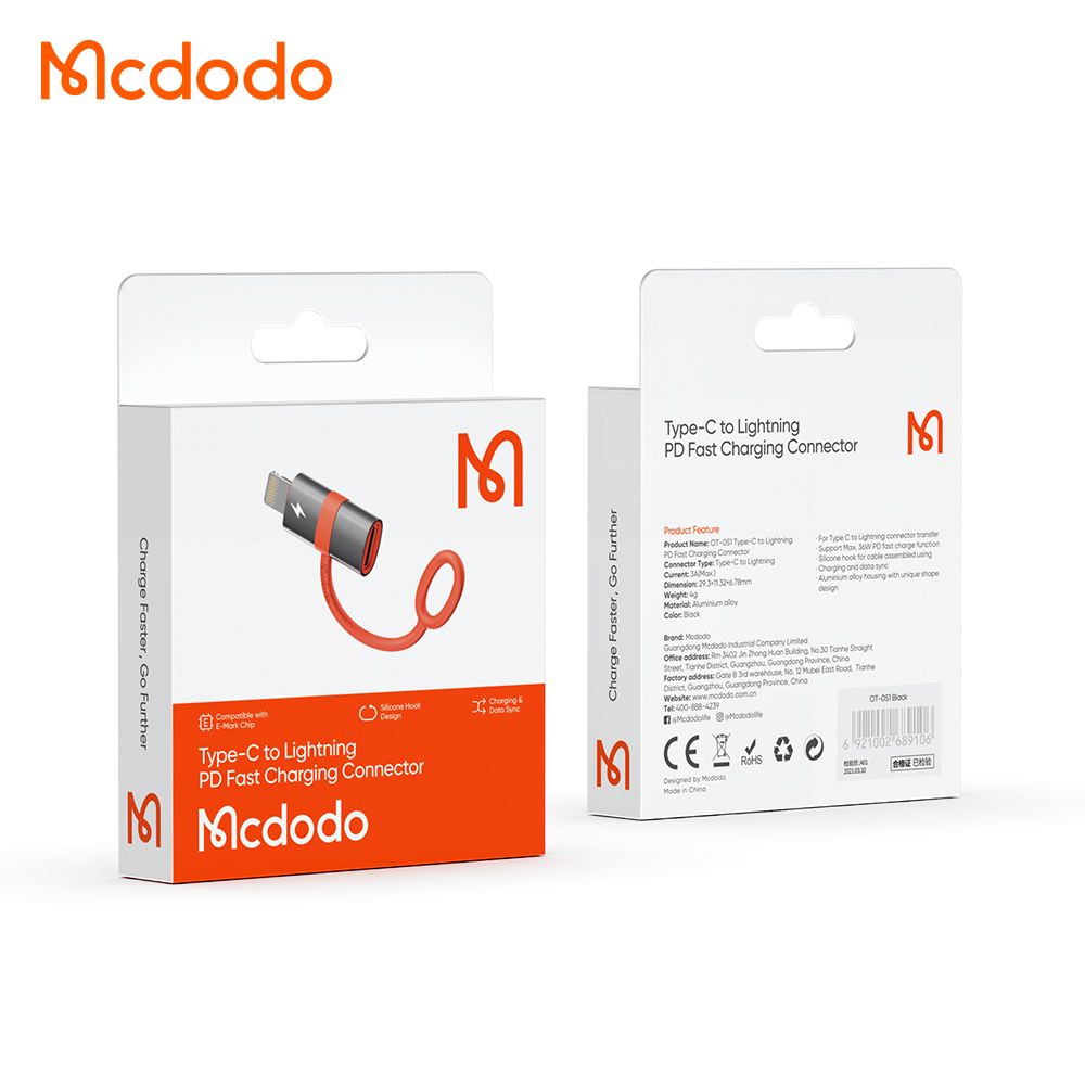 Mcdodo Type-C to Lightning PD 36W Fast Charging Connector + Data