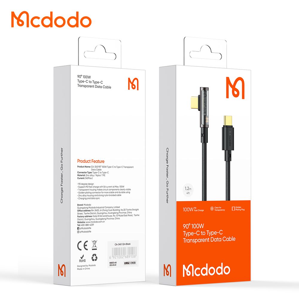 Mcdodo Transparent 90 Degree Transparent Series