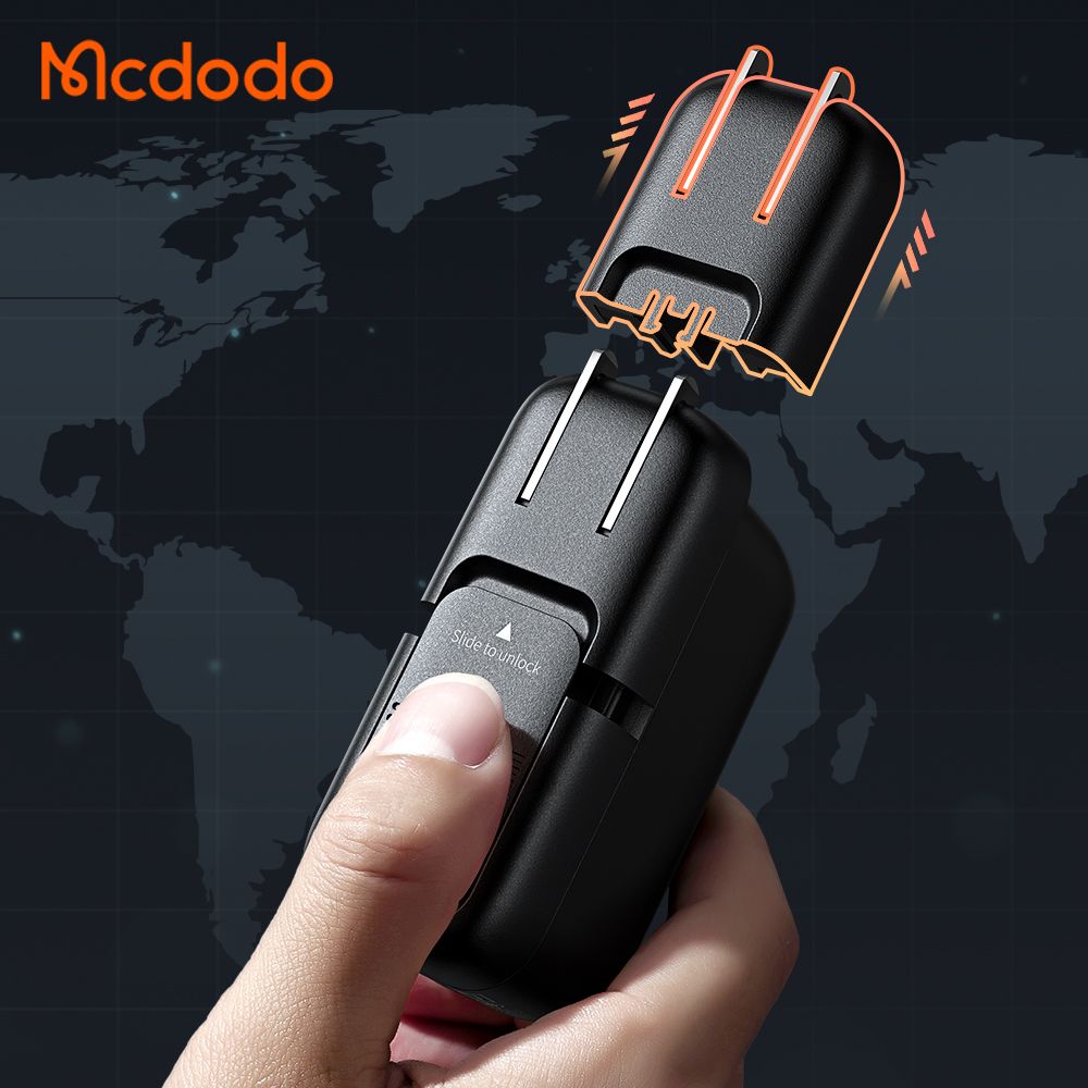 Mcdodo 65w Fast Travel Charger Tri Port + 2m USB C/C 60w Cable