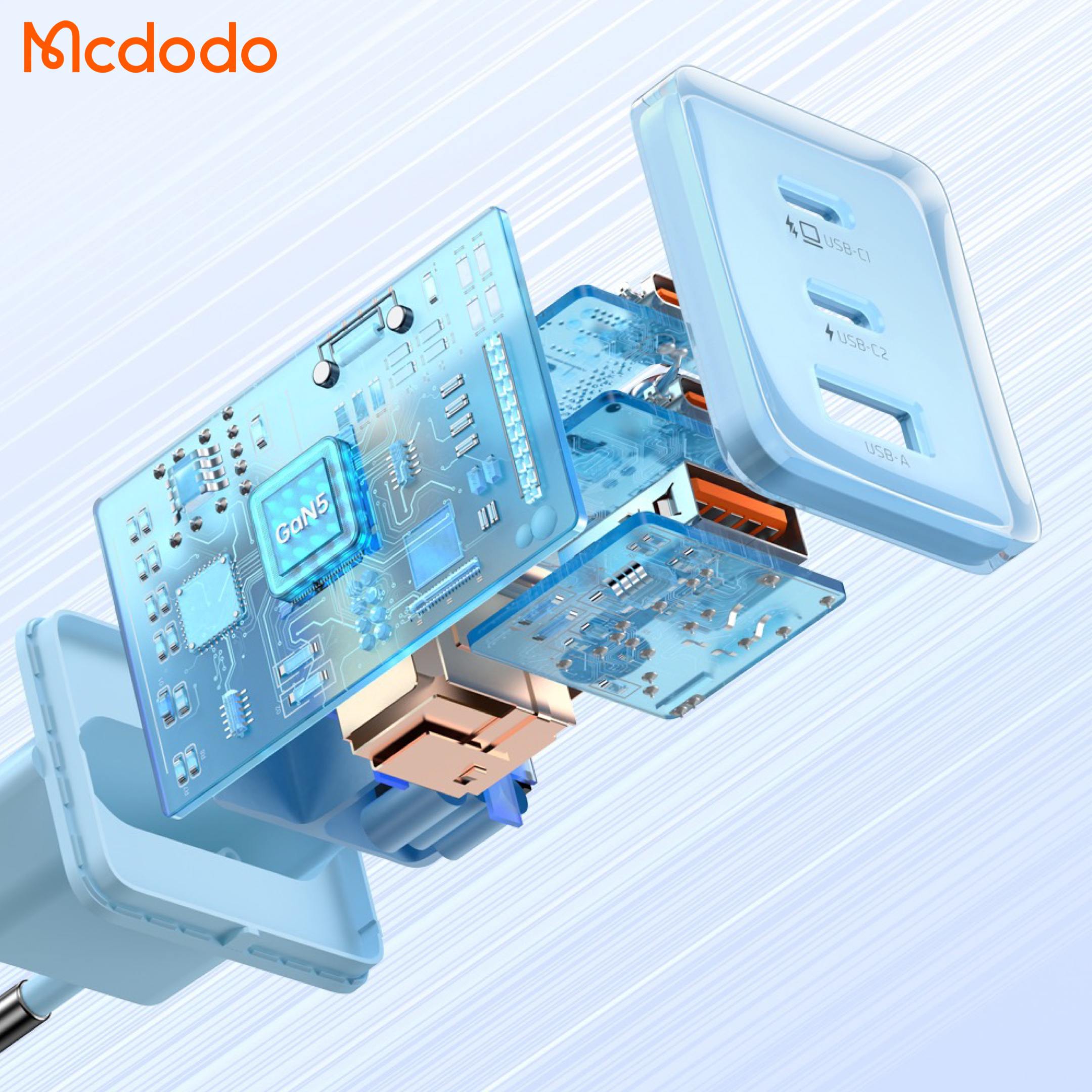 Mcdodo 67w GaN Fast Charger Tri Port