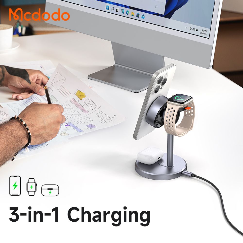 Mcdodo True 15w MagSafe Charger, Certified Qi2 Charging Station