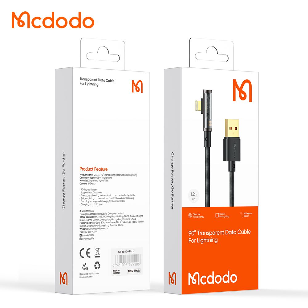 Mcdodo Transparent 90 Degree Transparent Series