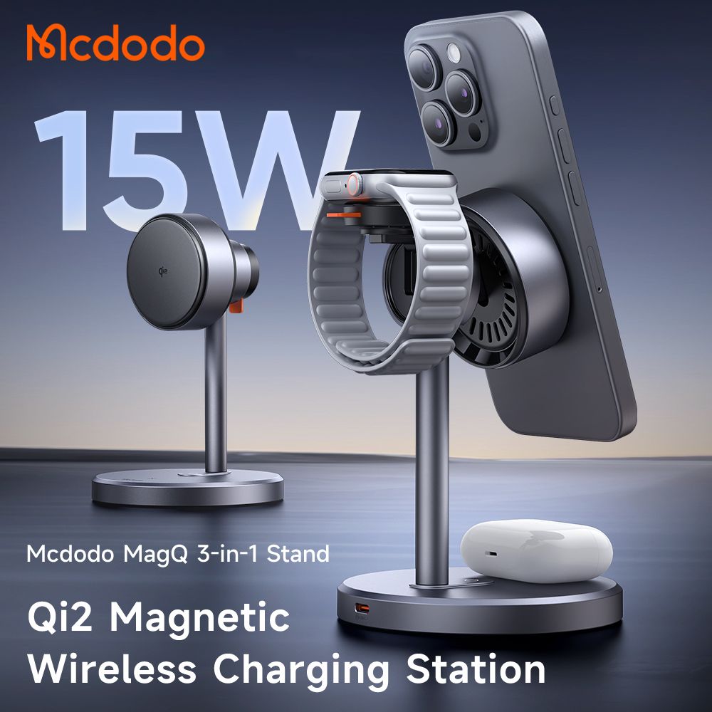 Mcdodo True 15w MagSafe Charger, Certified Qi2 Charging Station