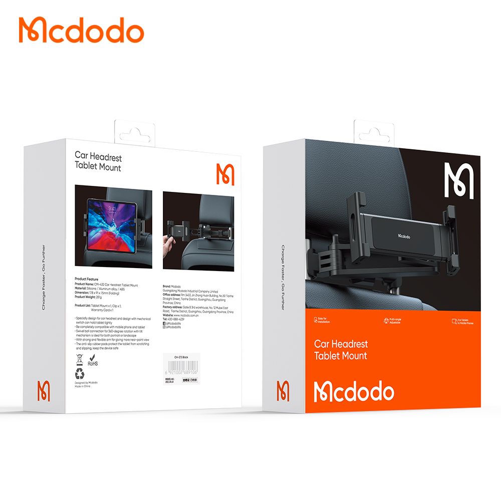 Mcdodo Car Headrest Tablet / Cell Phone Car Mount