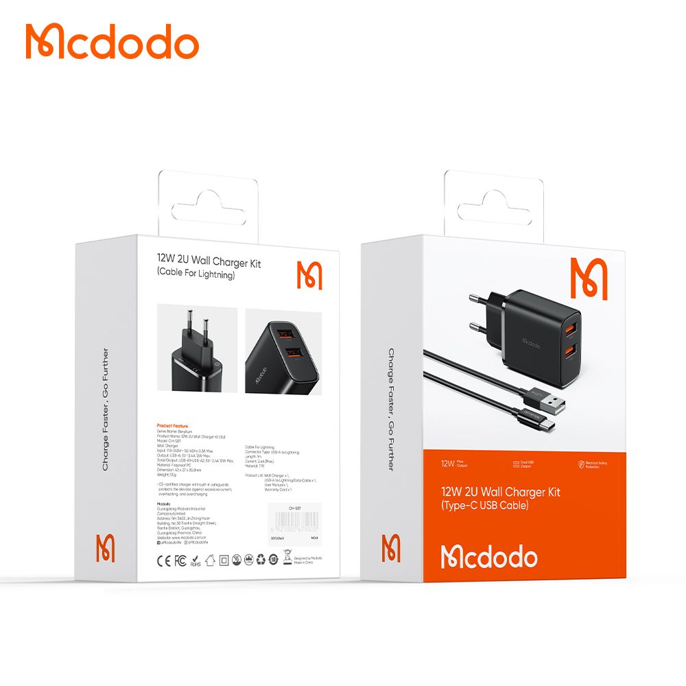 Mcdodo 12w Dual Port Charger