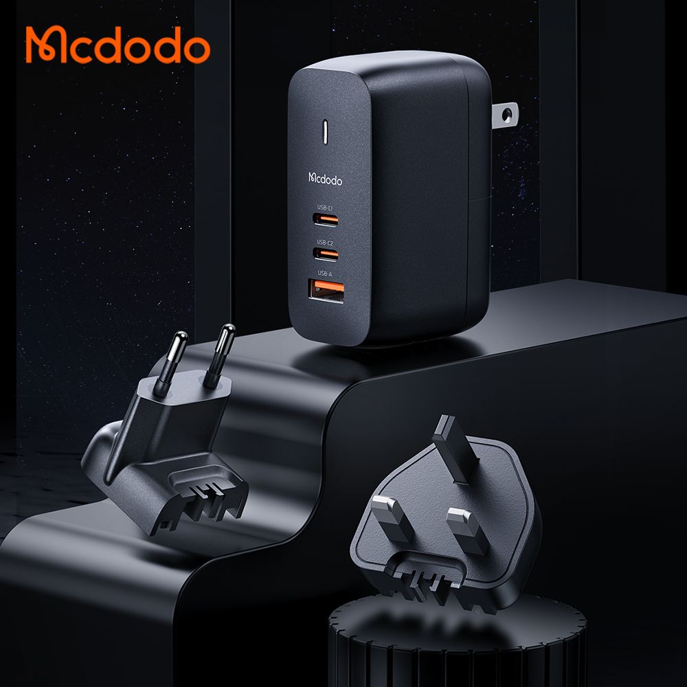 Mcdodo 65w Fast Travel Charger Tri Port + 2m USB C/C 60w Cable