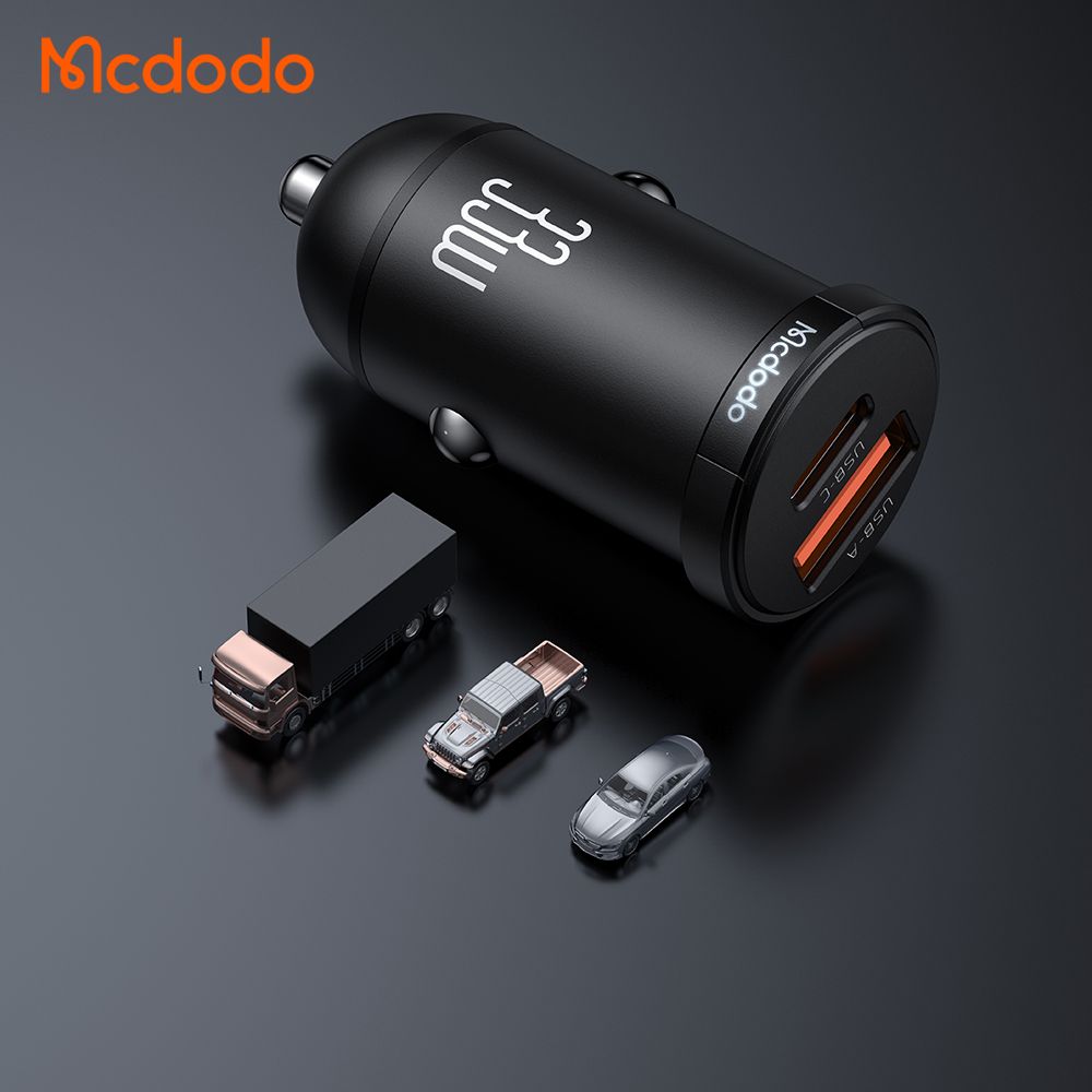 Mcdodo 33w Mini Dual Port Fast Car Charger With LED Light