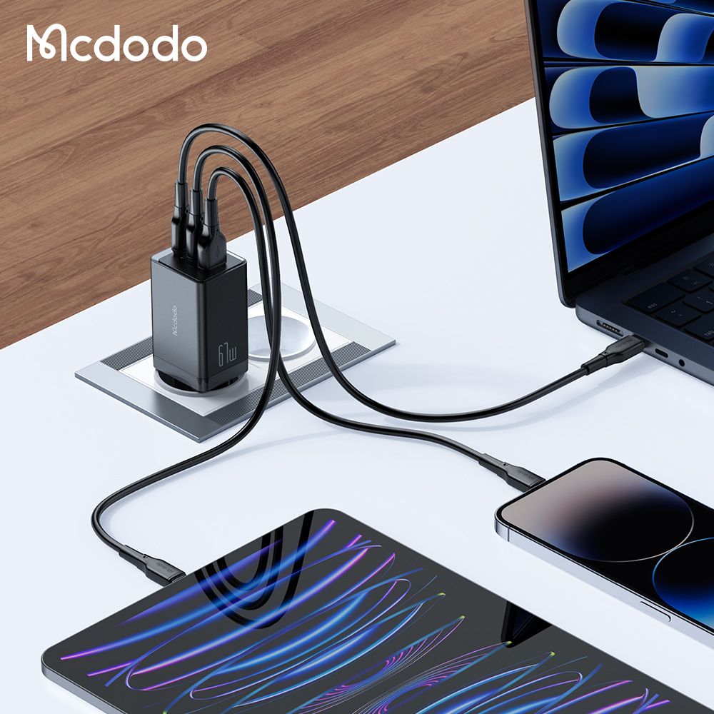 Mcdodo 67w GaN 5 Mini Fast Charger Tri Port