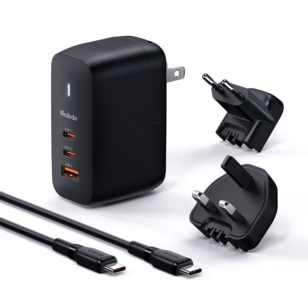 Mcdodo 65w Fast Travel Charger Tri Port + 2m USB C/C 60w Cable