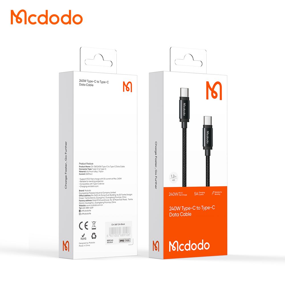 Mcdodo 240w PD3.1 Braided Series