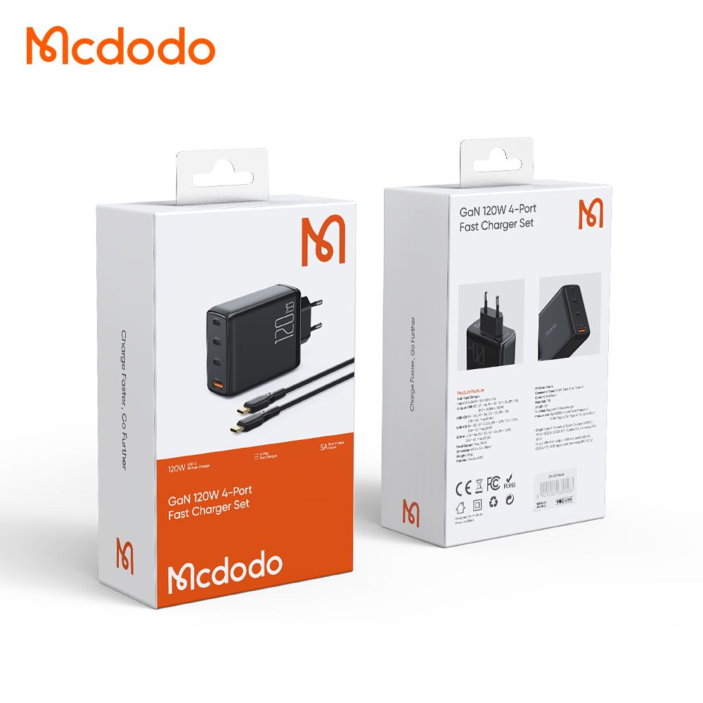 Mcdodo 120w Gan Ultra Fast Charger Quad Port